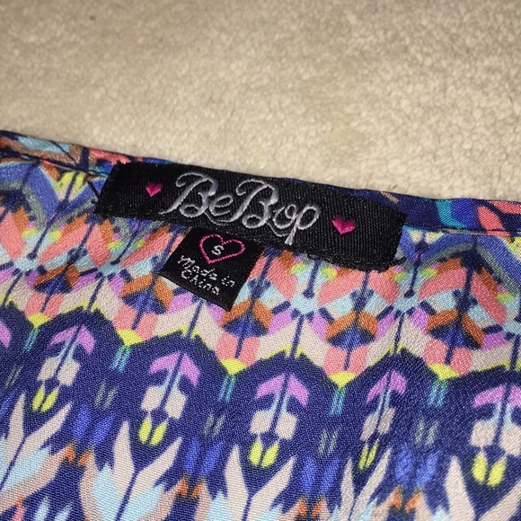 BeBop Women’s Qrt Sleeve Multicolor Summer Dress - Picture 4 of 8